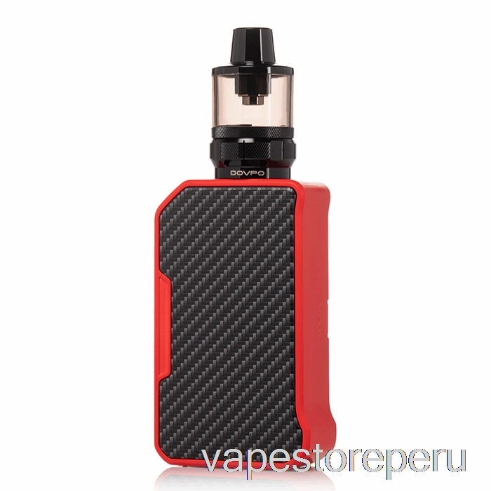 Vape Recargable Dovpo Mvp 220w Kit De Inicio Fibra De Carbono Rojo